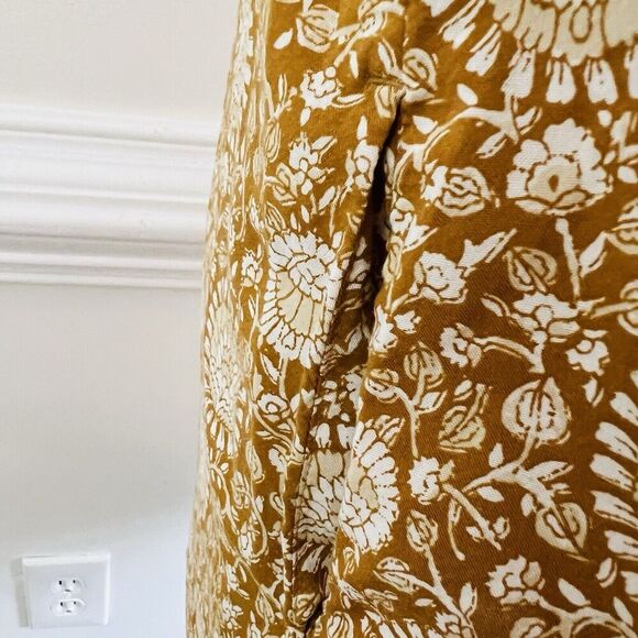 ❤️4/$20❤️ Old Navy Brown & White Floral Lightweight Flowy Boho Dress Large - Picture 5 of 8